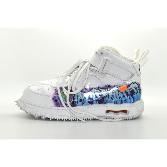 C6 Auth NIKE AIR FORCE 1 Mid X OFF-WHITE Graffiti Spikes Shoes DR0500-100 Size 8 main image 4